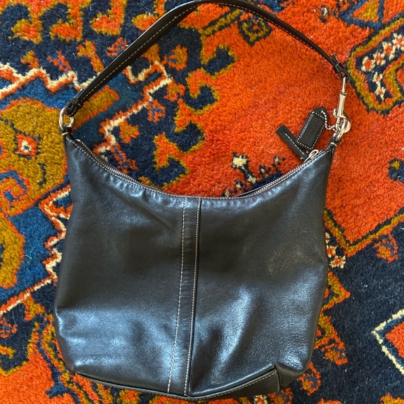 SOLD!! Coach black leather hobo bag - Picture 1 of 7